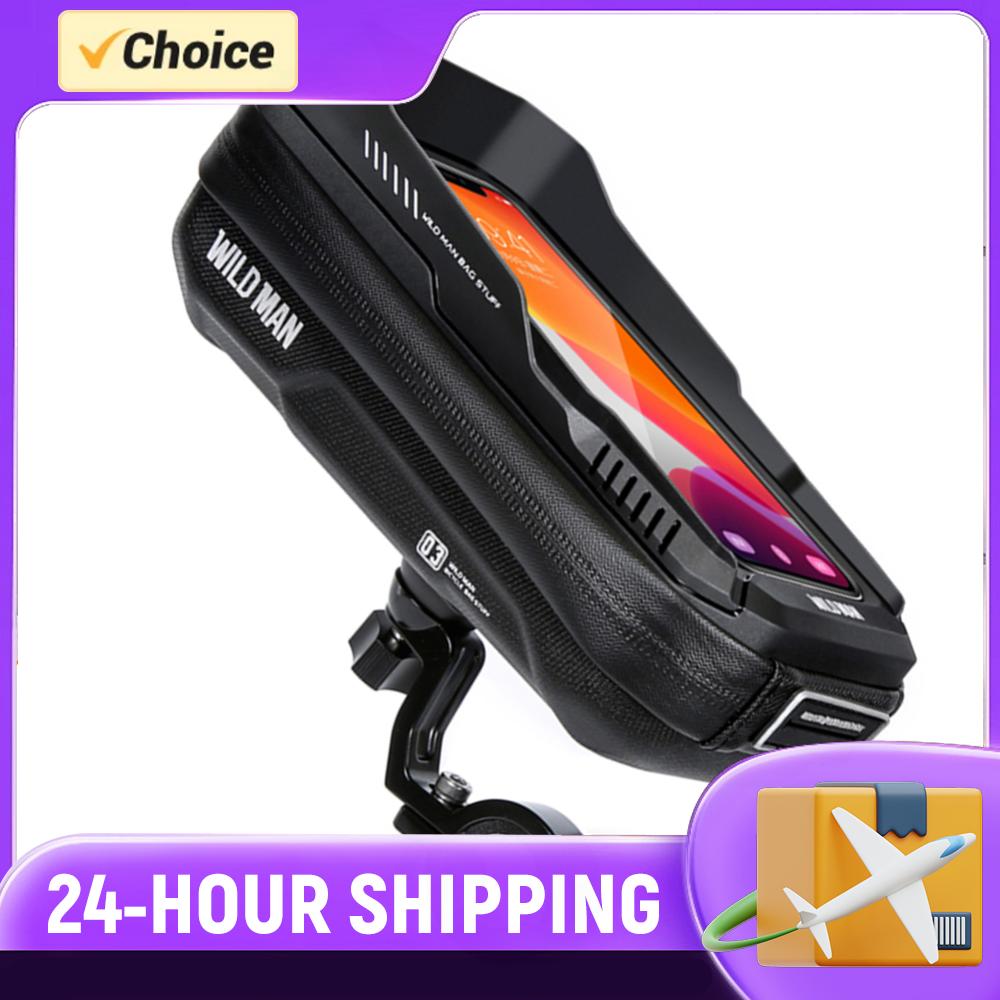 Mountain Biking Hip Pack - WILD MAN Handlebar Phone Holder Bag