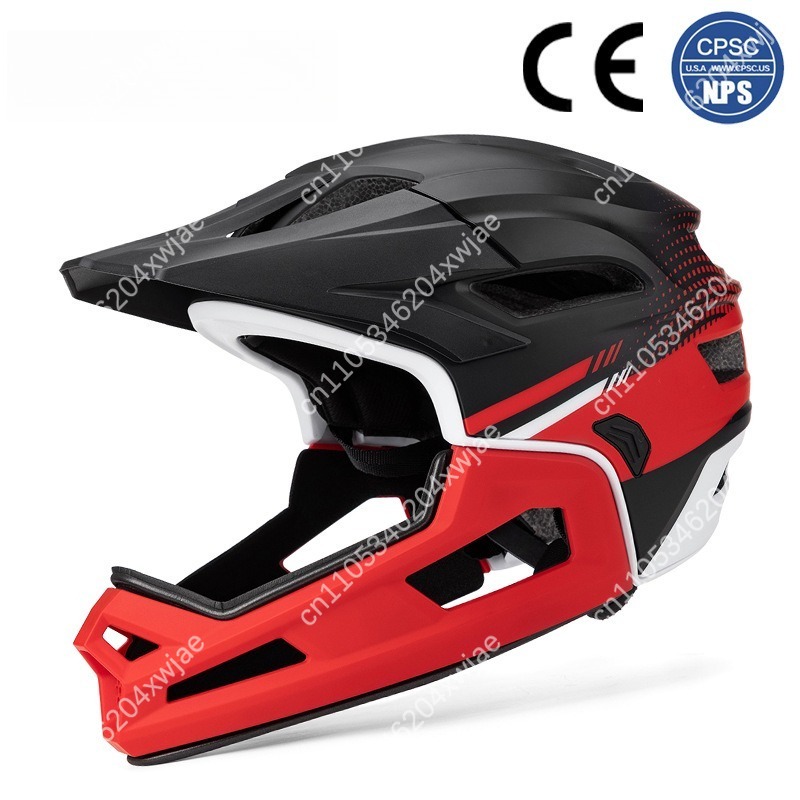 Mountain Biking Helmet Full Face - Detachable Face Guard Mountain Bike Helmet
