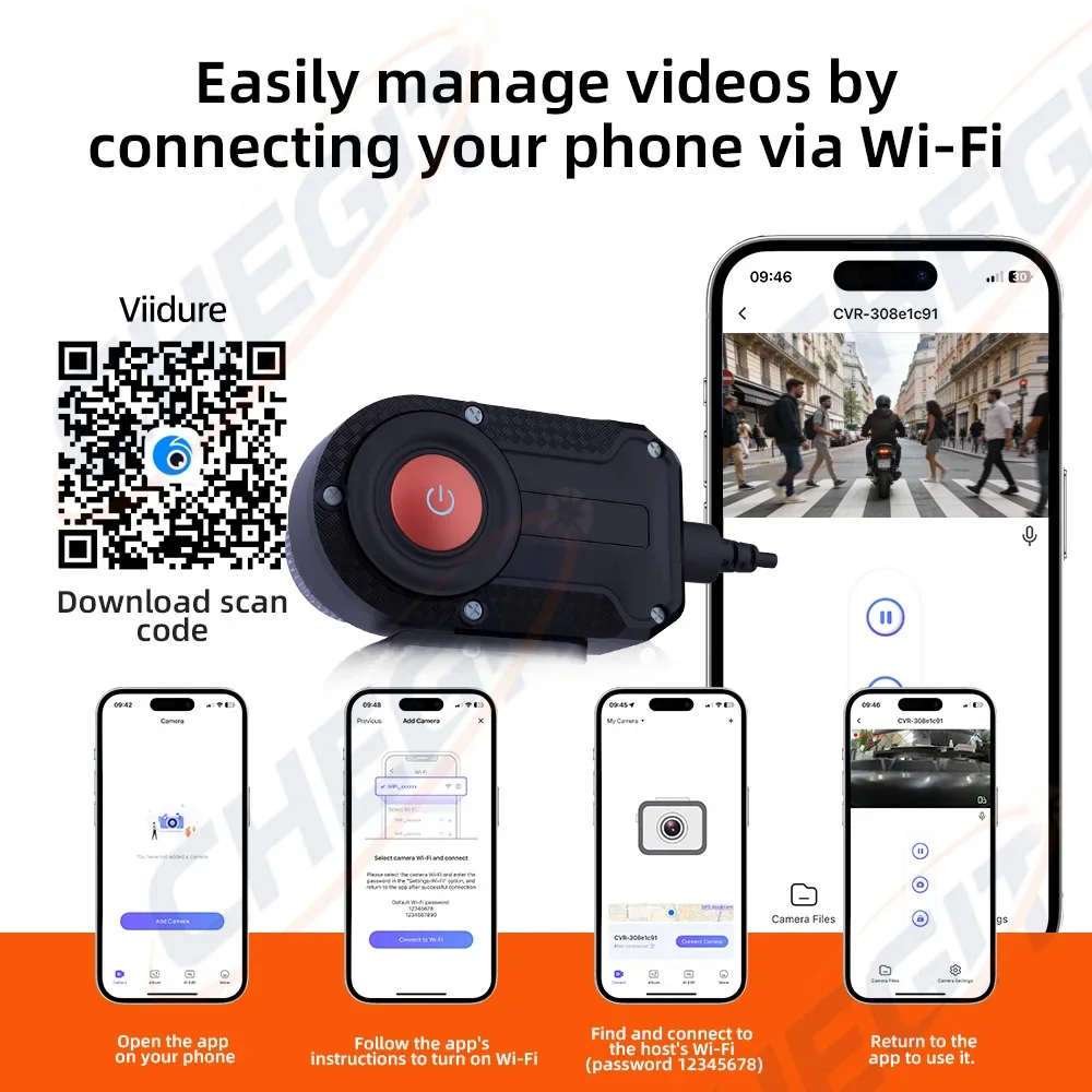 Motorcycle DVR 2K HD WiFi With – Mountain Biking Videos recenzja i cena