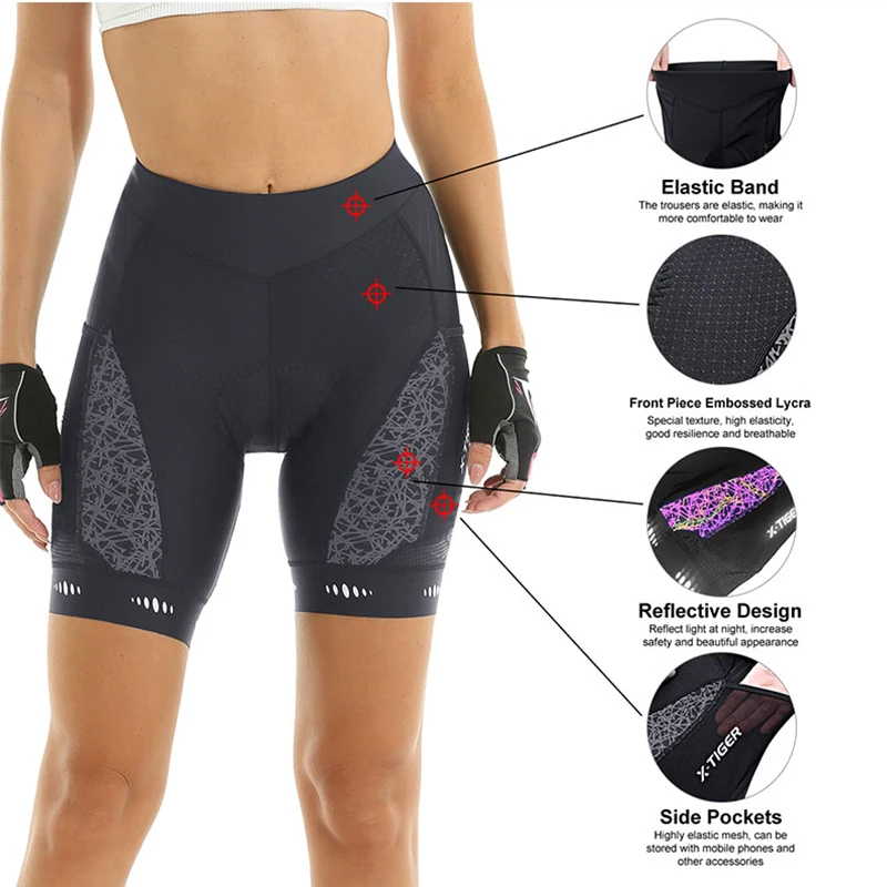 X-TIGER Women Cycling Shorts R – Mountain Biking Shorts Women recenzja i cena