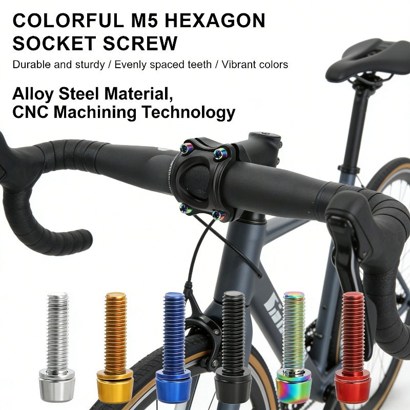 6pcs Set Titanium Plated M5 18 – Handlebar Riser Stem recenzja i cena