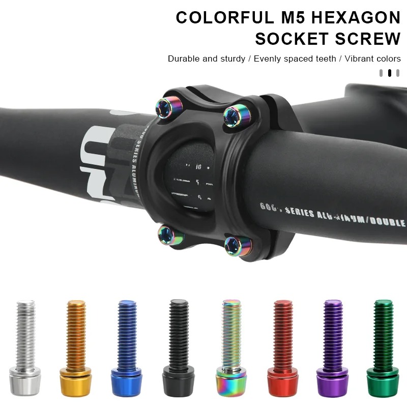 6pcs Set Titanium Plated M5 18 – Handlebar Riser Stem recenzja i cena