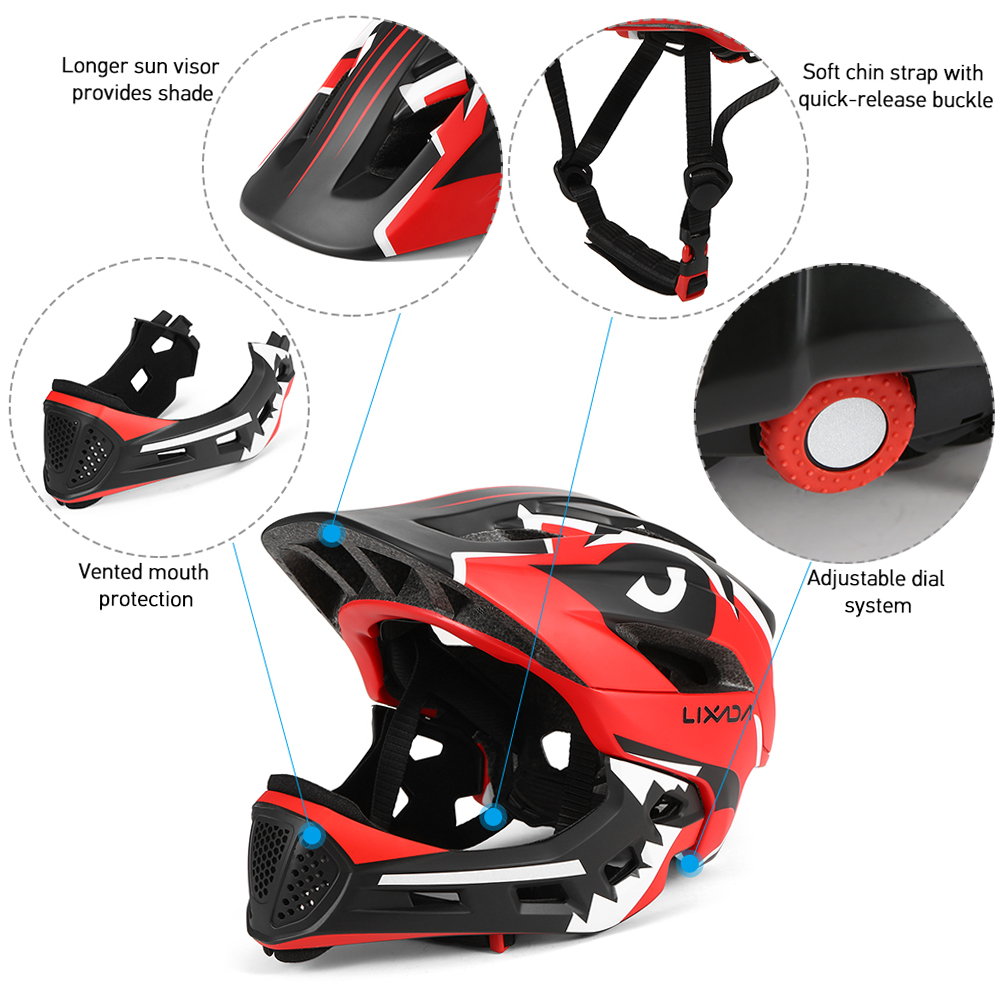 Kids Detachable Full Face Bike – Mountain Biking Helmet Full Face recenzja i cena