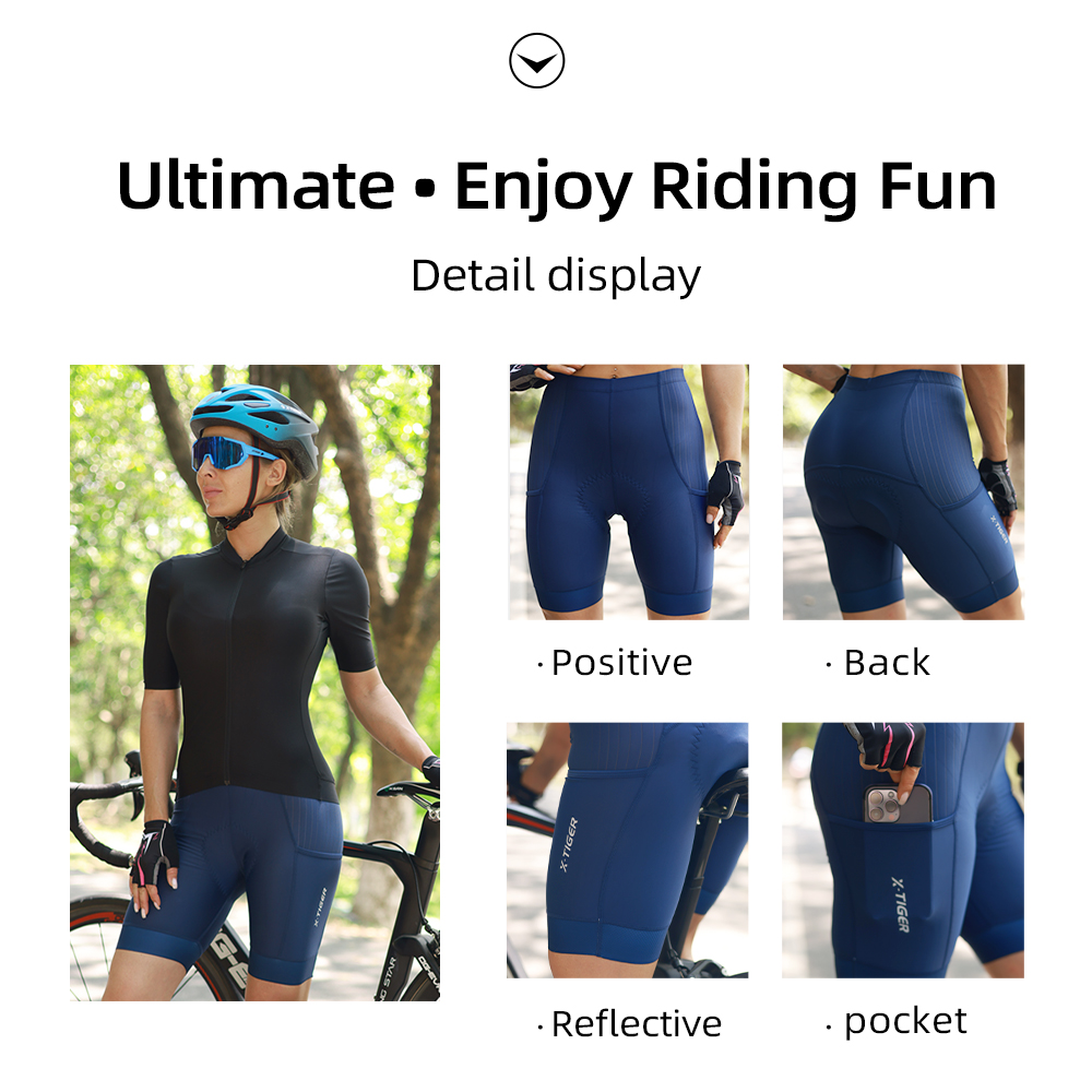 X-Tiger Blue Cycling Shorts Bi – Mountain Biking Shorts Women recenzja i cena
