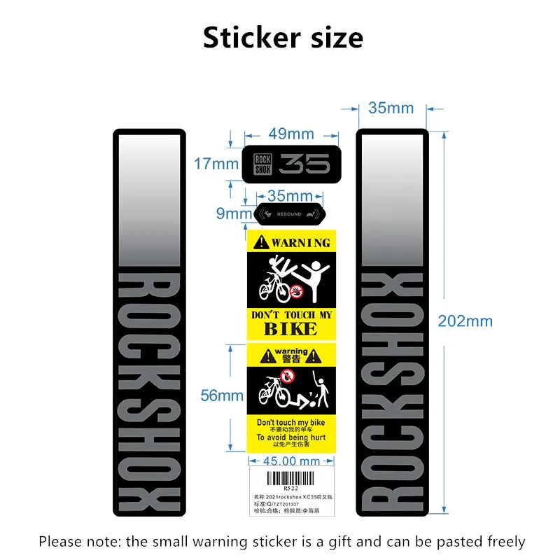 RockShox XC35 MTB Fork Sticker – Mountain Biking Quotes recenzja i cena