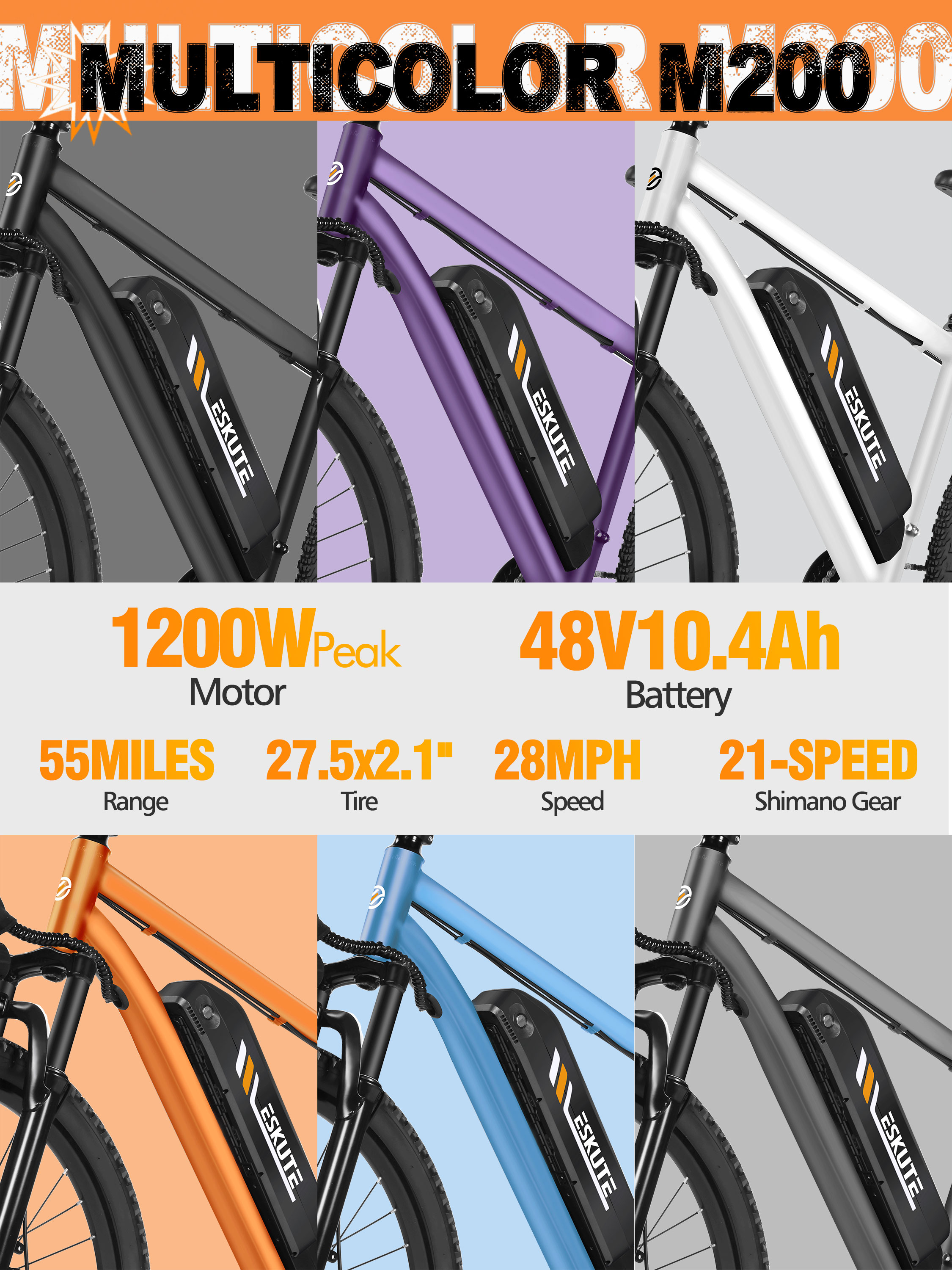 ESKUTE M200 Electric Bicycle   – Mountain Biking Gear recenzja i cena